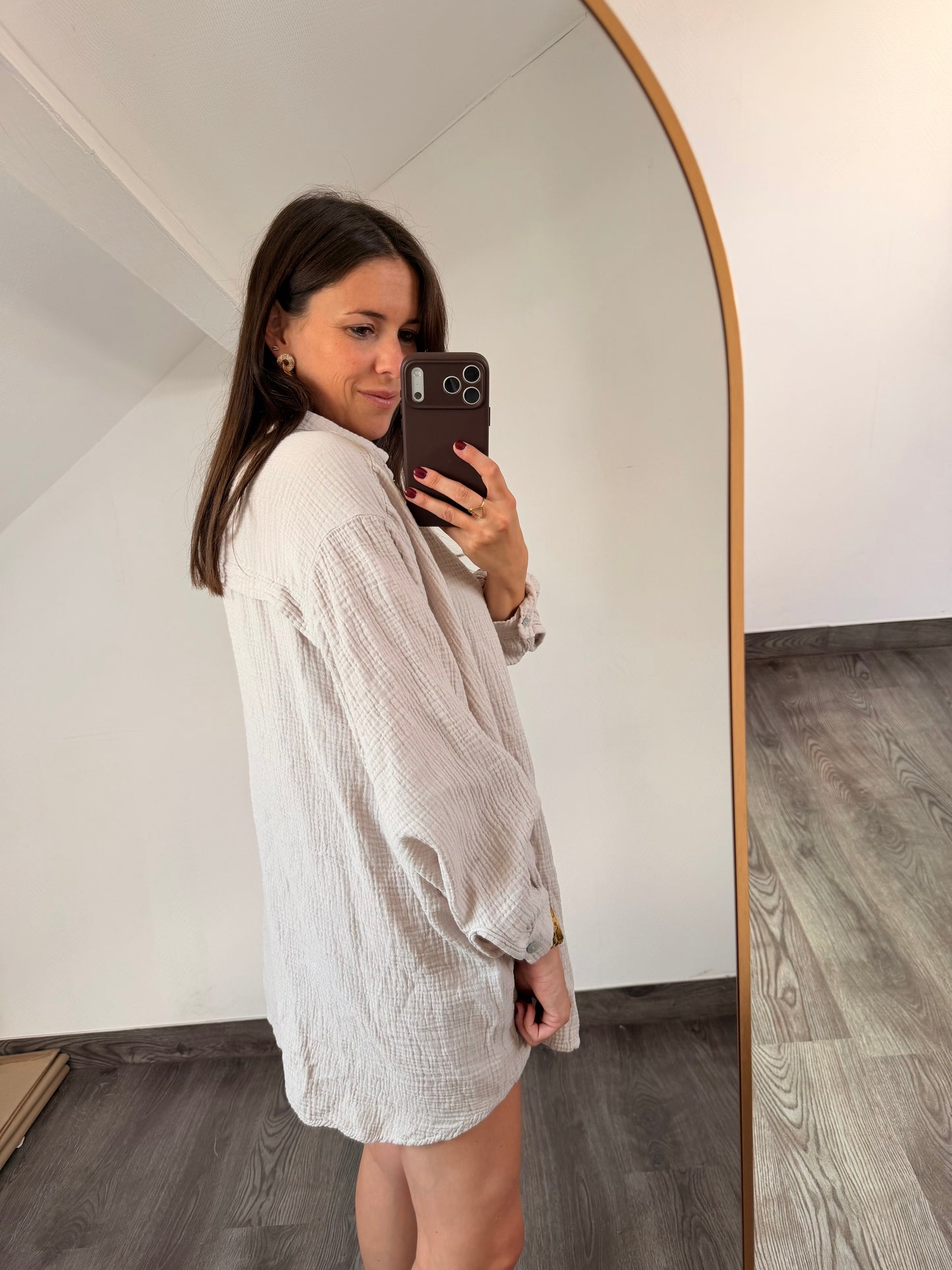 Eveline | beige tetra dress