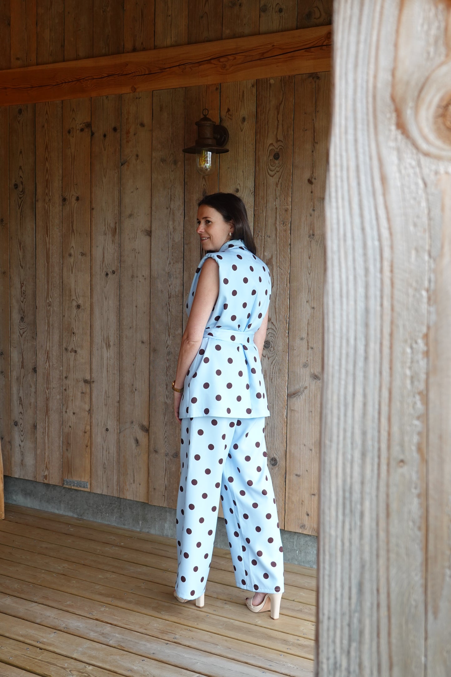 Monaco | blue polka dot set