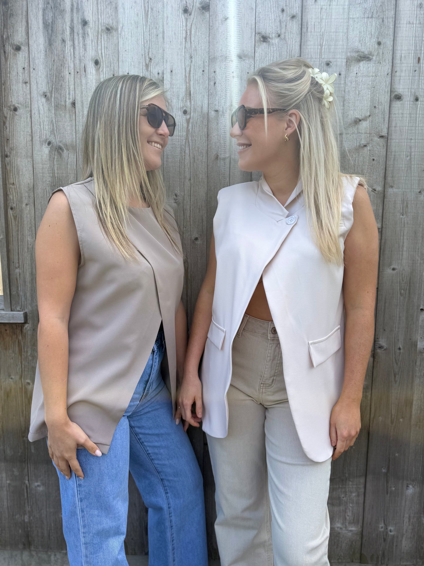 Zoë | taupe blouse