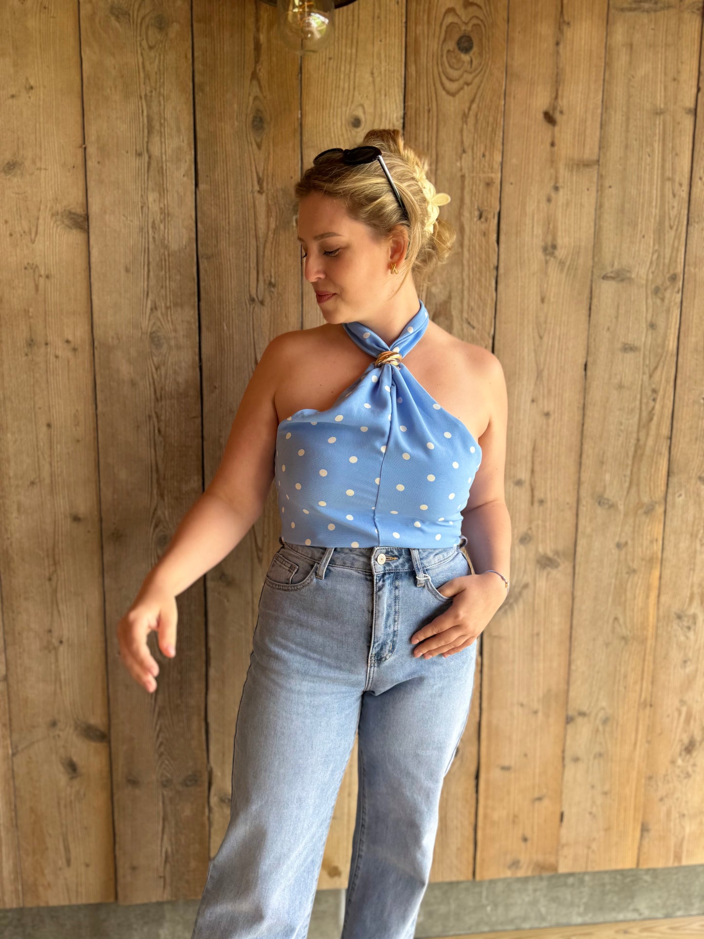 Vivienne | polka dot top