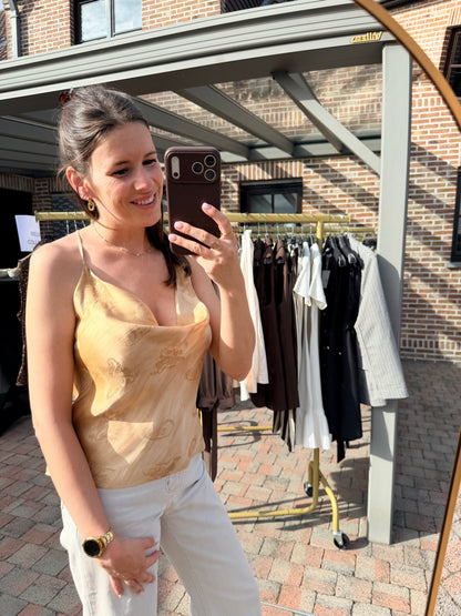 Odélie | khaki printed top
