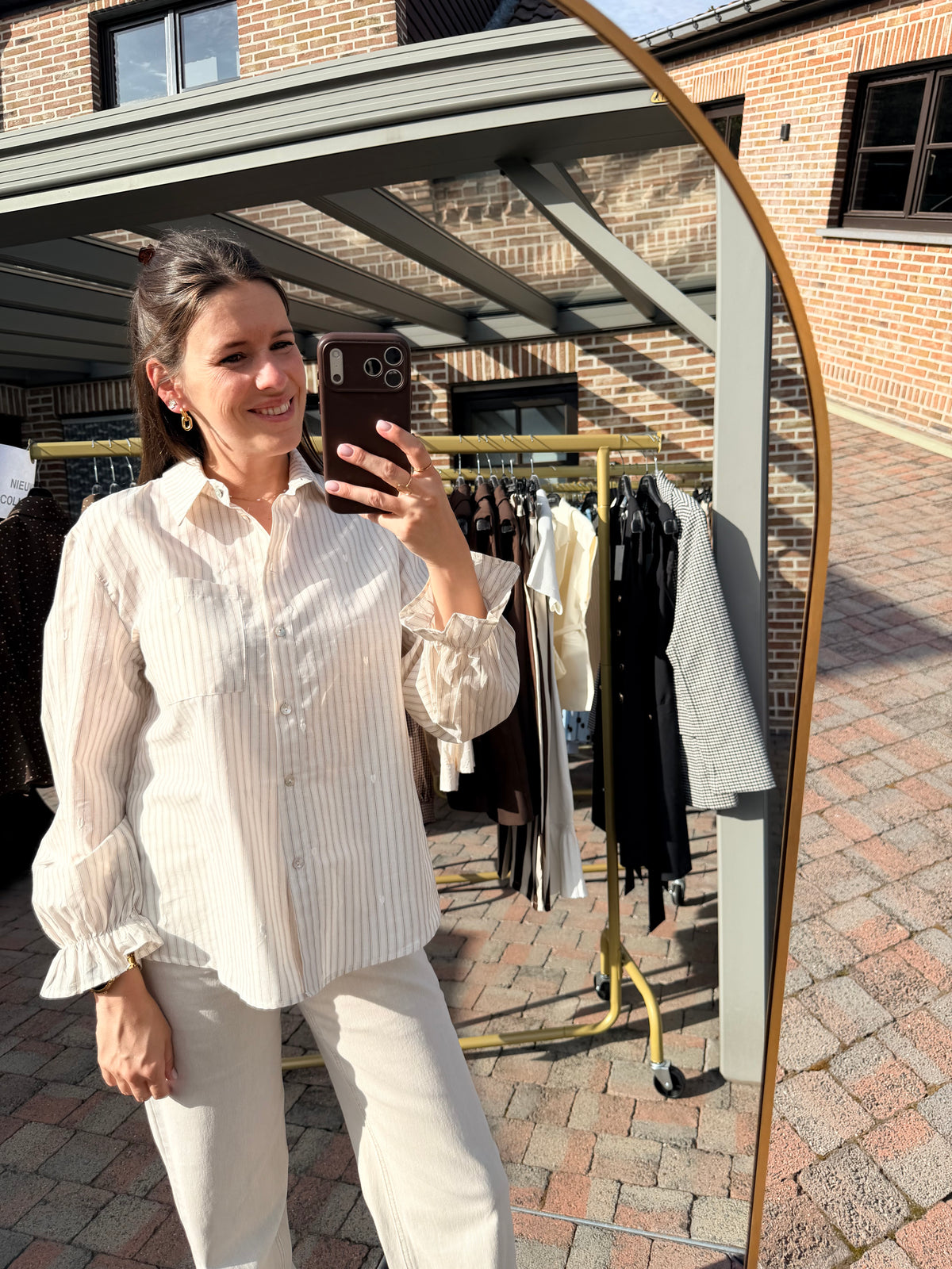 Elvienne | striped blouse with hearts