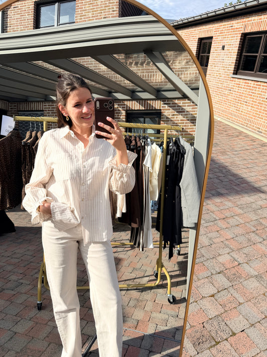 Elvienne | striped blouse with hearts