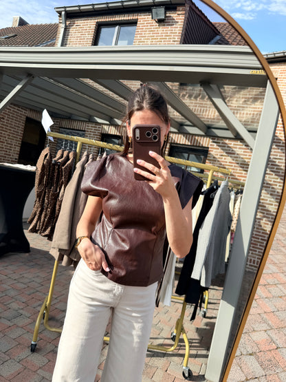 Arlette | lederlook top