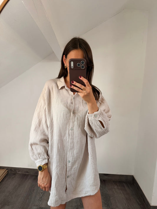 Eveline | beige tetra dress
