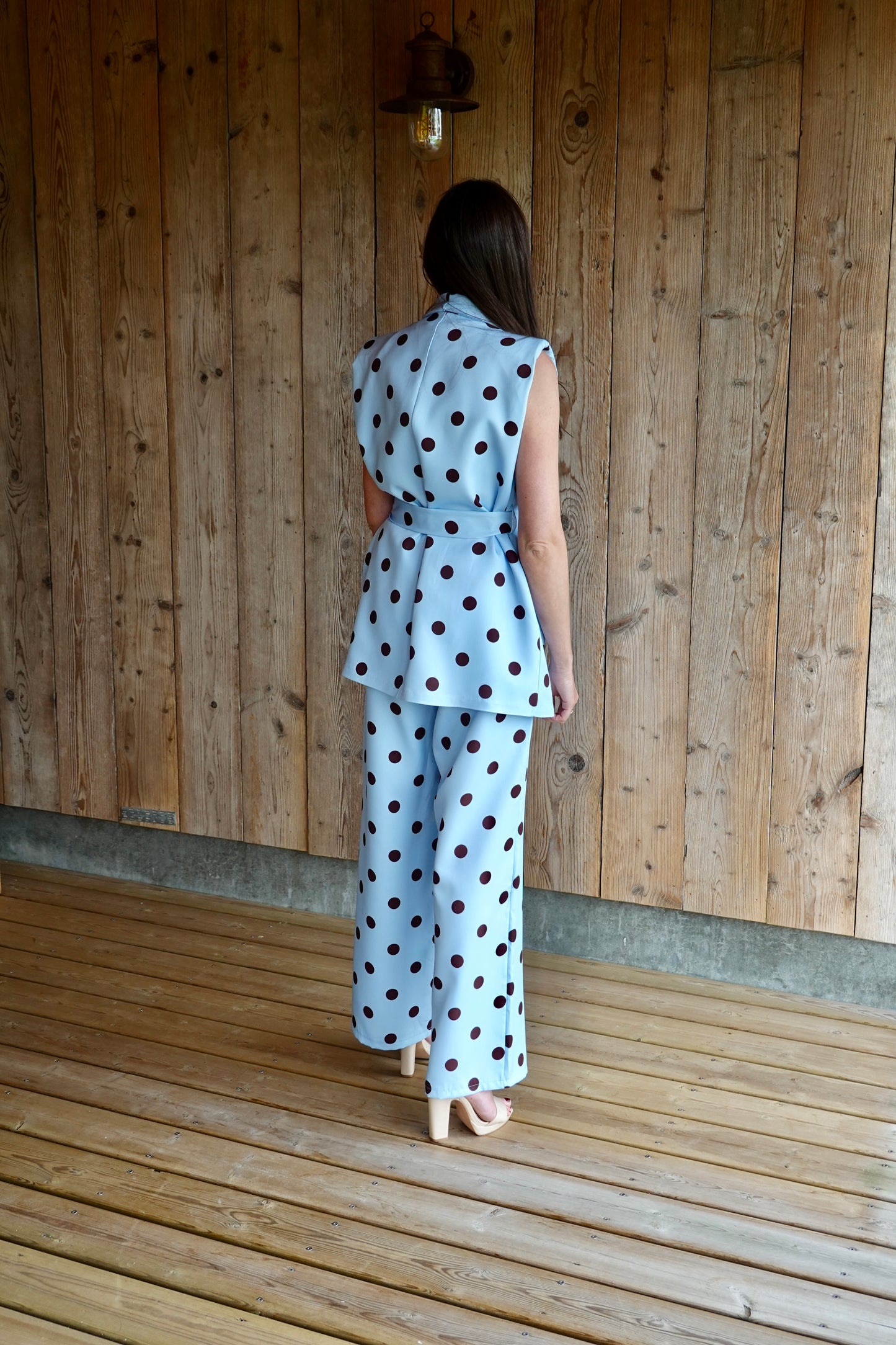 Monaco | blue polka dot set