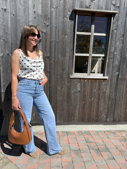 Zaya | polka dot top