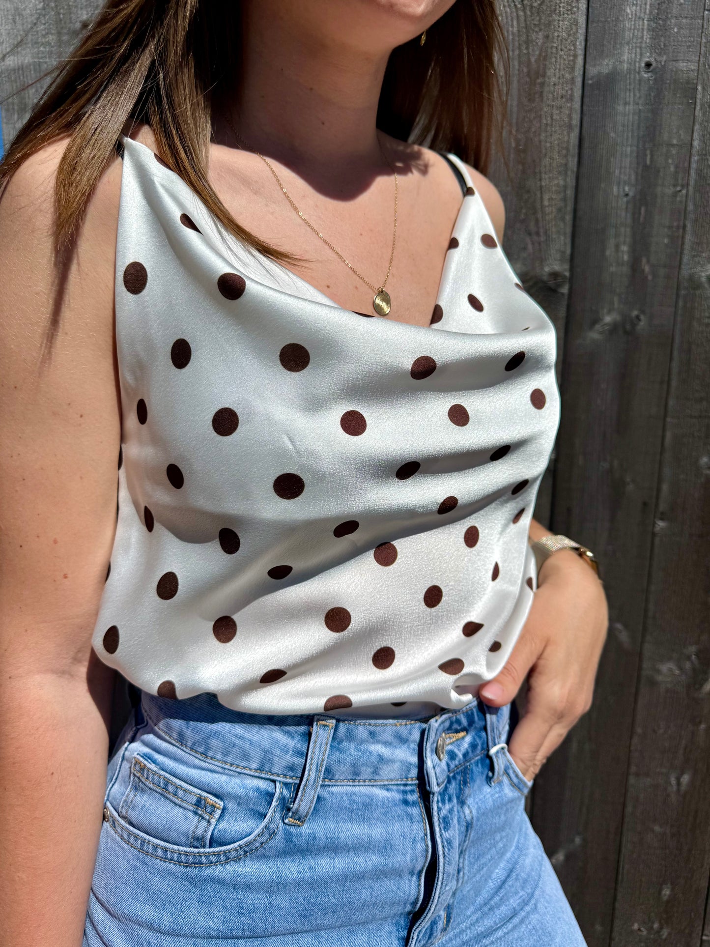 Zaya | polka dot top