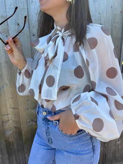 Alma | polka dot blouse