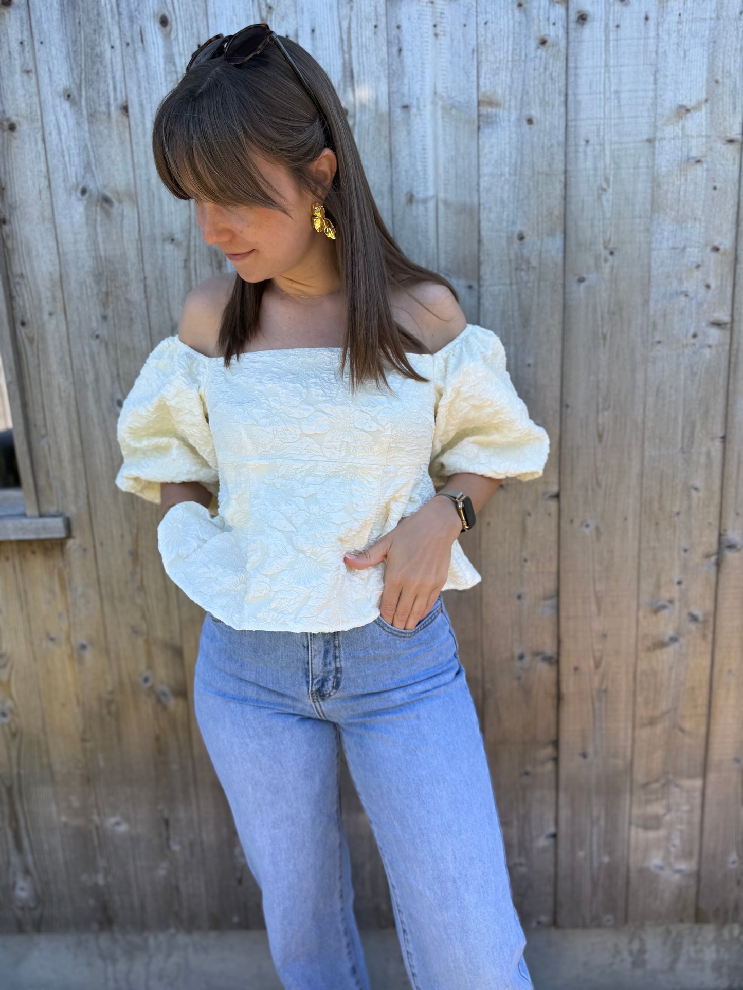 Elen | puff sleeve top