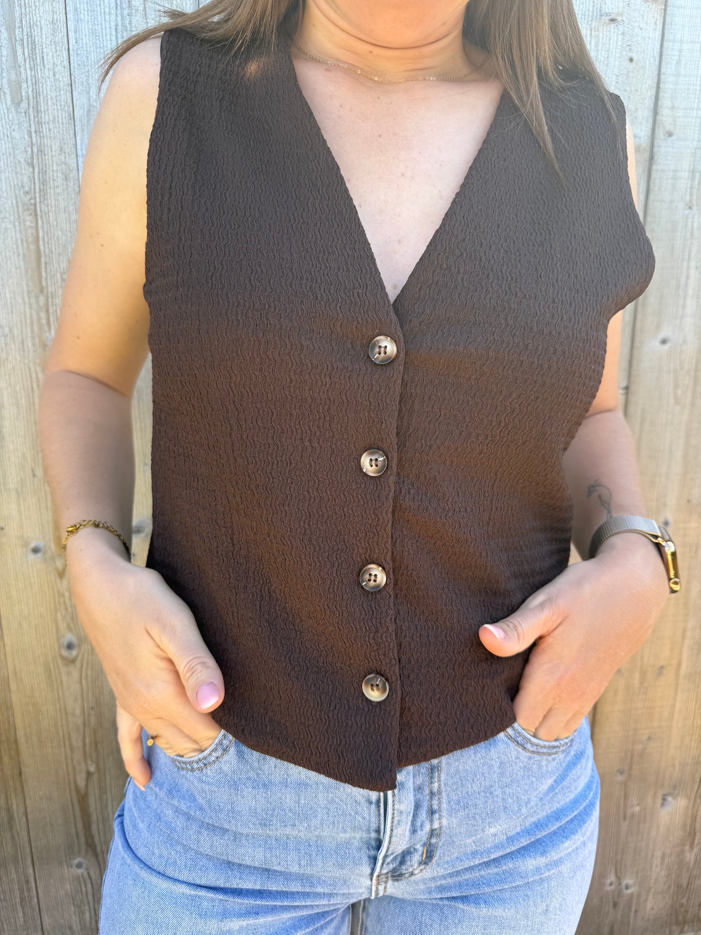 Marilynn | brown top