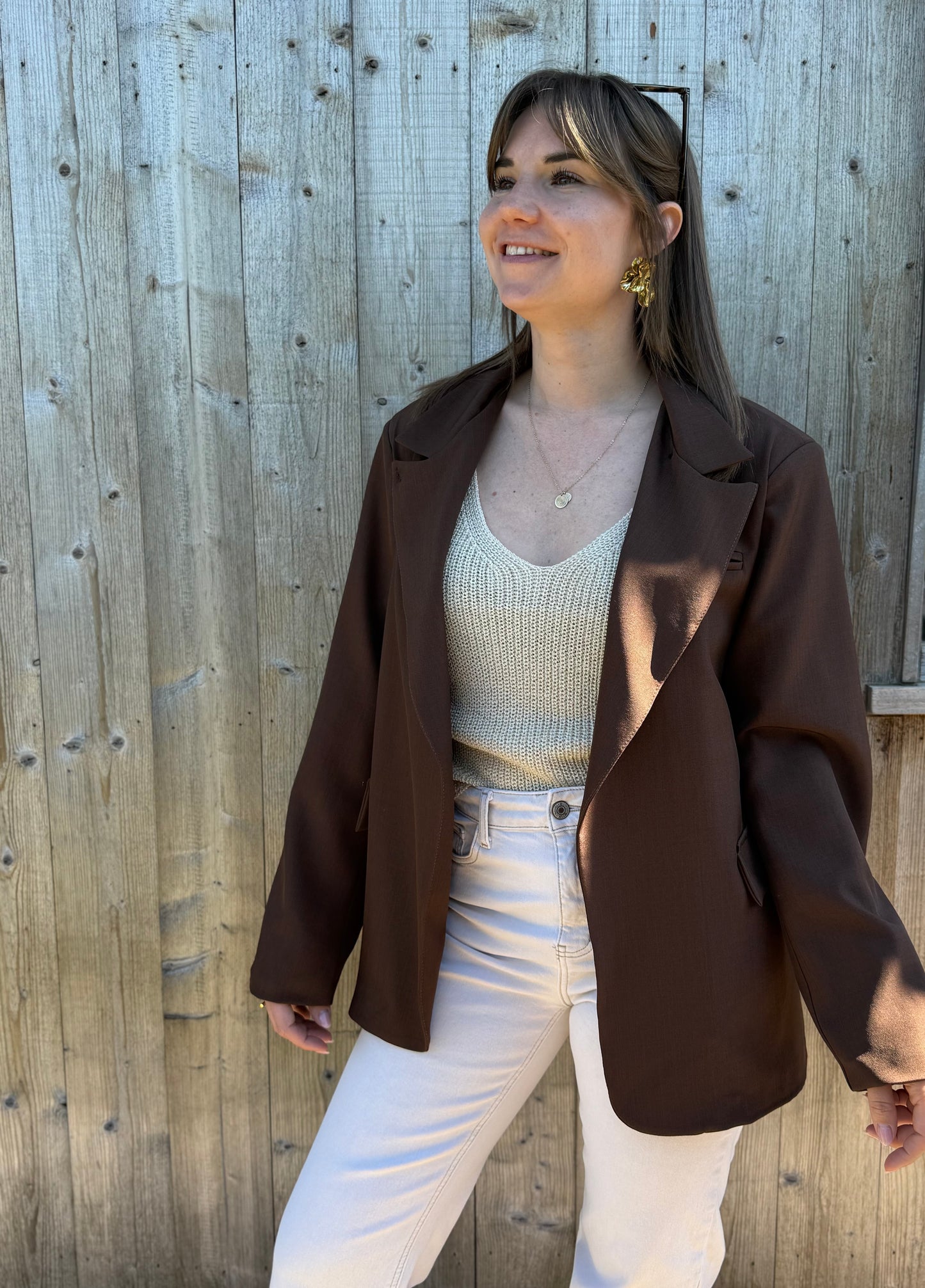 Ella | brown blazer