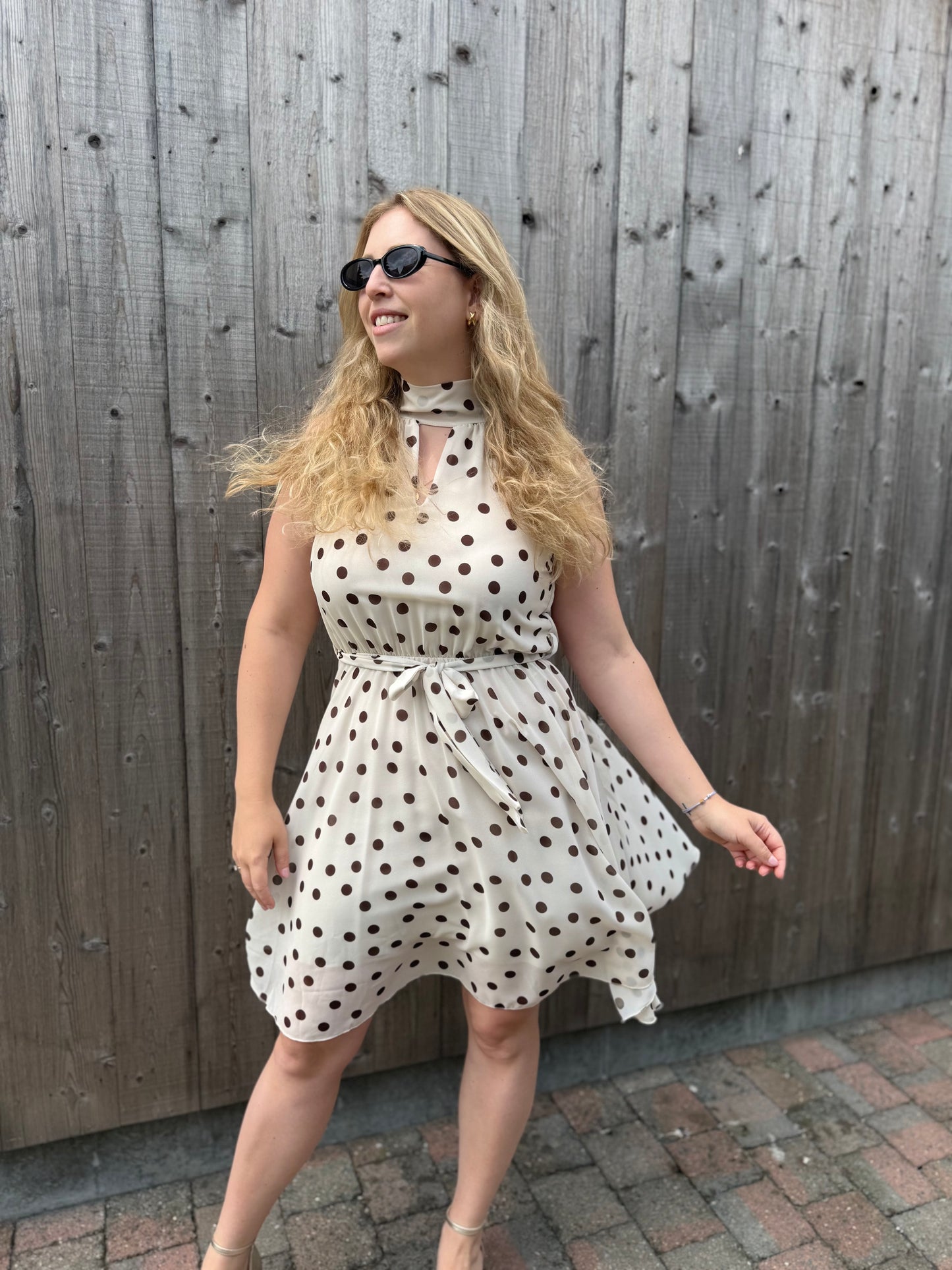 Elle | polka dot dress
