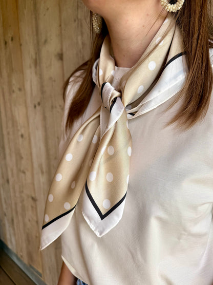 Alizée | beige silk scarf