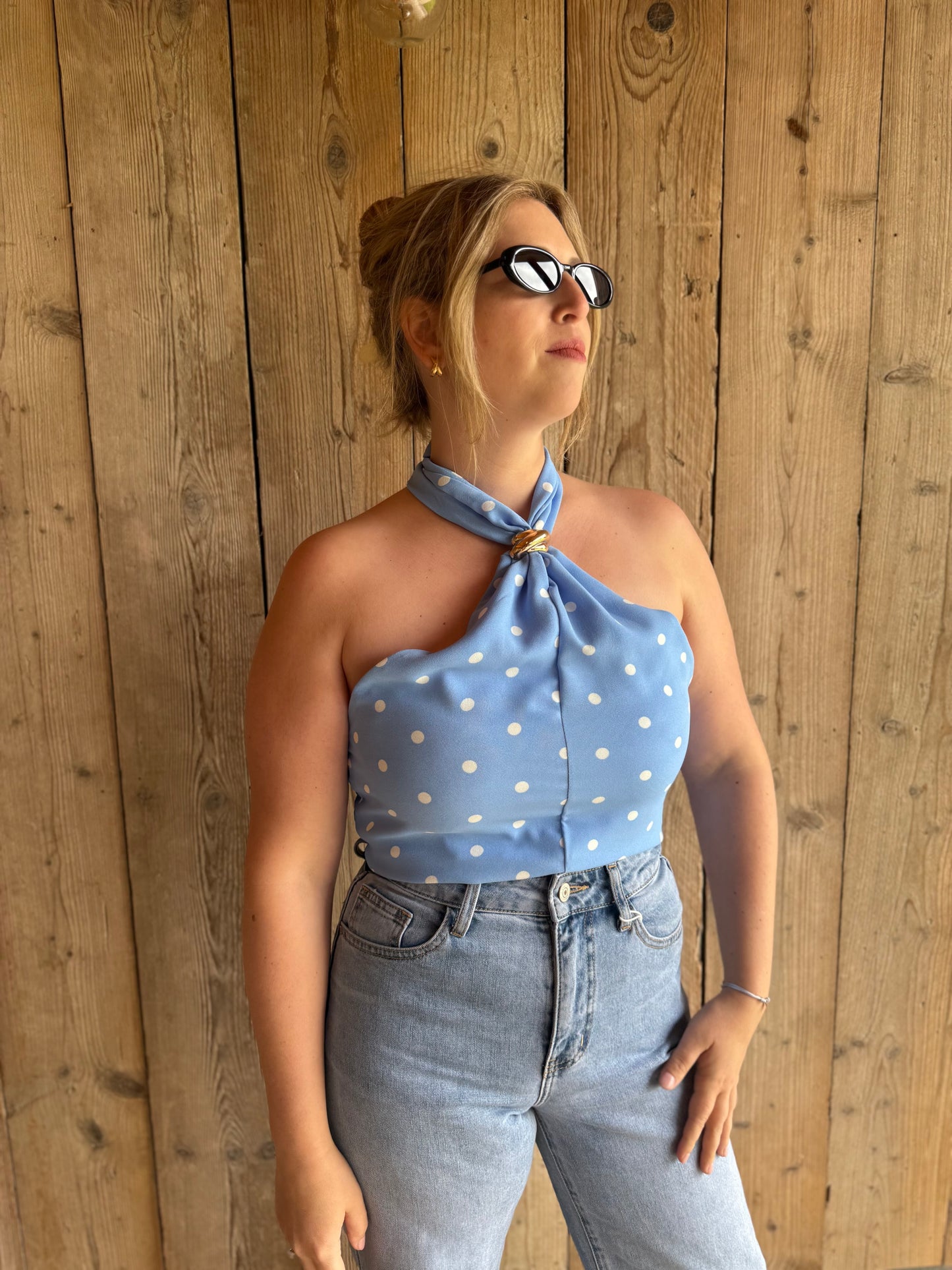 Vivienne | polka dot top