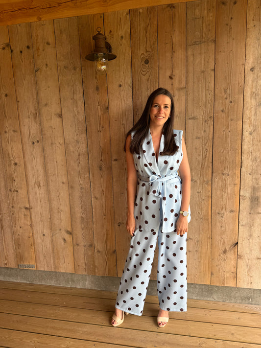 Monaco | blue polka dot set