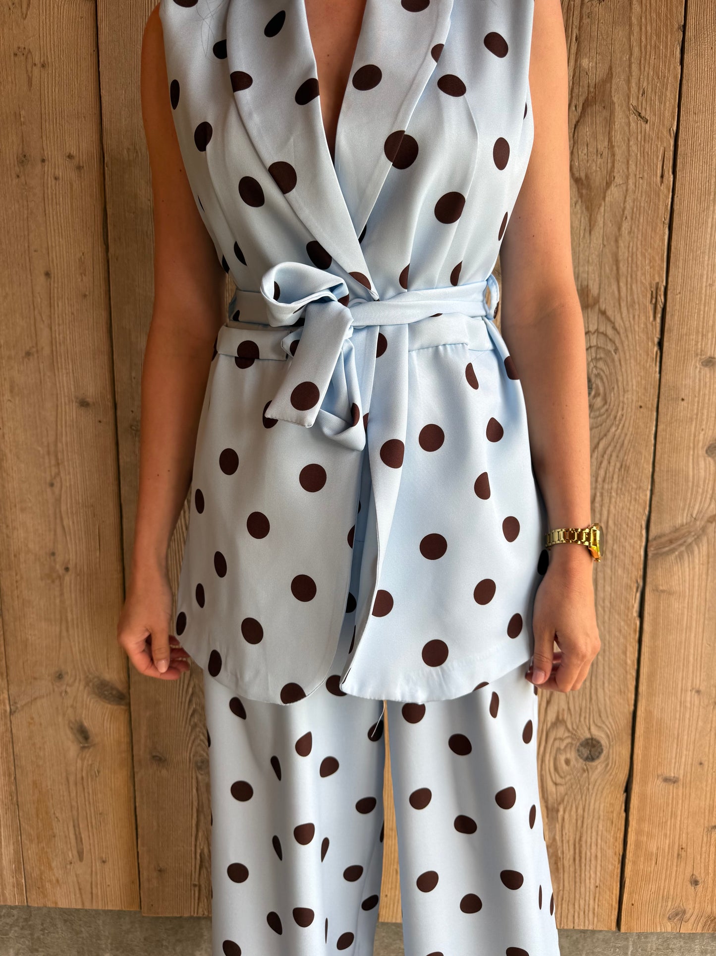 Monaco | blue polka dot set