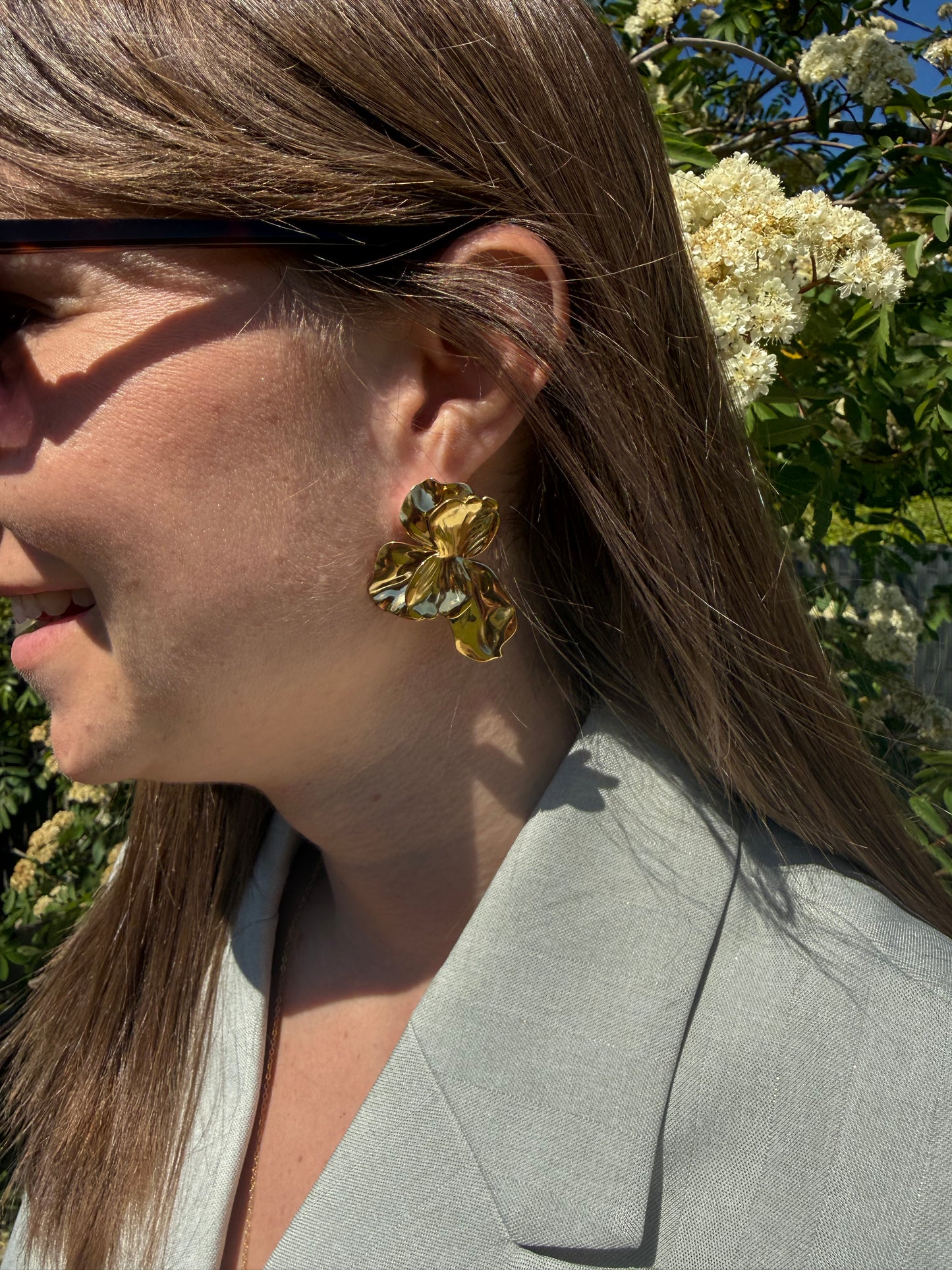 Glow | gold earrings
