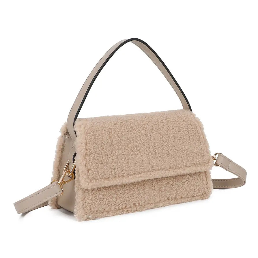 Avelisse | teddy beige handbag